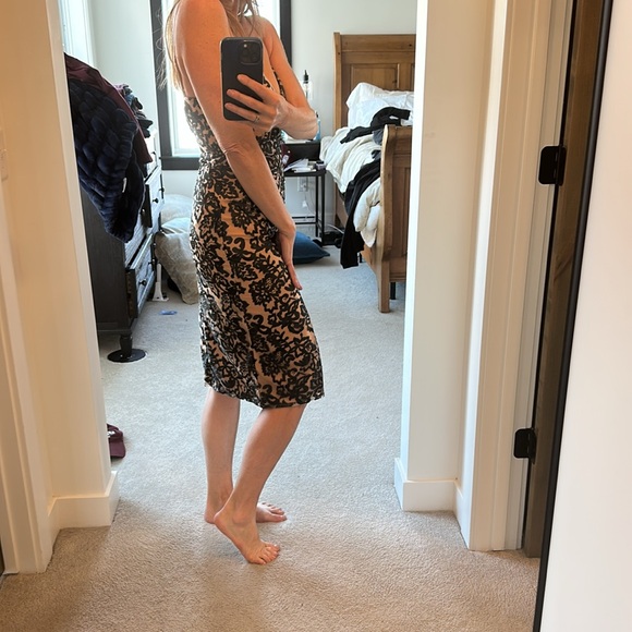 Lovers + Friends black nude lace bustier midi Dress - Picture 3 of 4